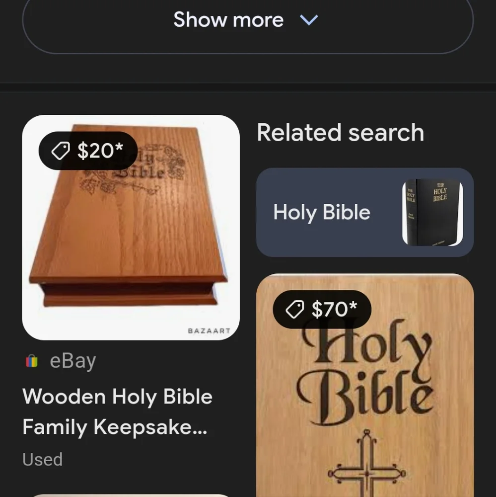 Vintage Used Holy Bible Bible box has been used so there imperfect